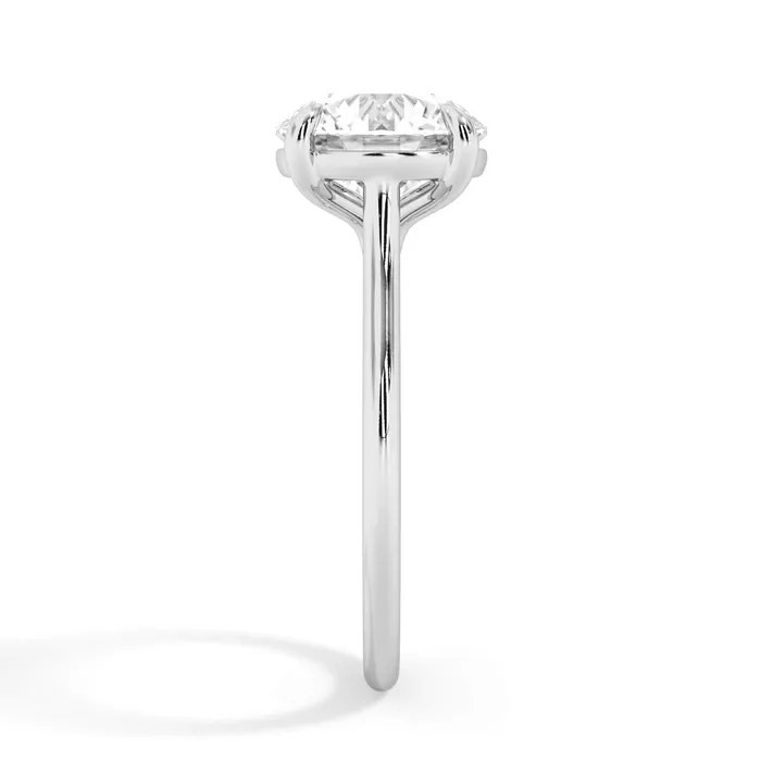 deBebians Thin Solitaire Engagement Ring 15mm Wide Rings deBebians Thin Solitaire Engagement Ring 15mm Wide Rings