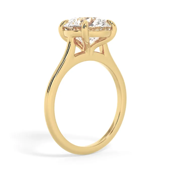 deBebians Thin Solitaire Engagement Ring 15mm Wide Rings deBebians Thin Solitaire Engagement Ring 15mm Wide Rings
