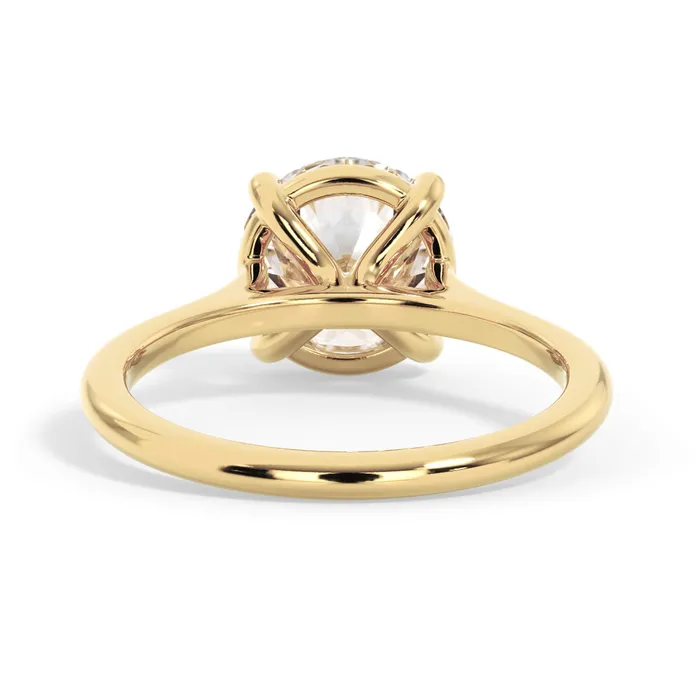 deBebians Thin Solitaire Engagement Ring 15mm Wide Rings deBebians Thin Solitaire Engagement Ring 15mm Wide Rings