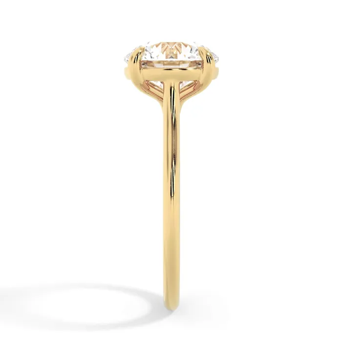 deBebians Thin Solitaire Engagement Ring 15mm Wide Rings deBebians Thin Solitaire Engagement Ring 15mm Wide Rings