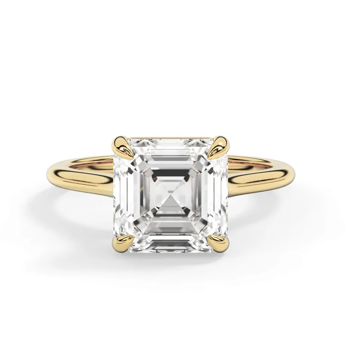 deBebians Thin Solitaire Engagement Ring 15mm Wide Rings deBebians Thin Solitaire Engagement Ring 15mm Wide Rings