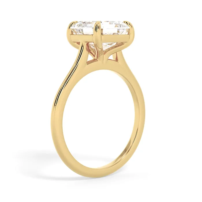 deBebians Thin Solitaire Engagement Ring 15mm Wide Rings deBebians Thin Solitaire Engagement Ring 15mm Wide Rings