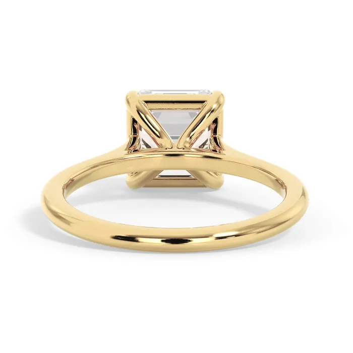 deBebians Thin Solitaire Engagement Ring 15mm Wide Rings deBebians Thin Solitaire Engagement Ring 15mm Wide Rings