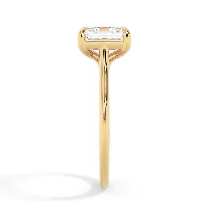 deBebians Thin Solitaire Engagement Ring 15mm Wide Rings deBebians Thin Solitaire Engagement Ring 15mm Wide Rings