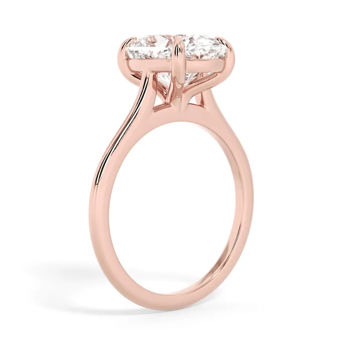 deBebians Thin Solitaire Engagement Ring 15mm Wide Rings deBebians Thin Solitaire Engagement Ring 15mm Wide Rings