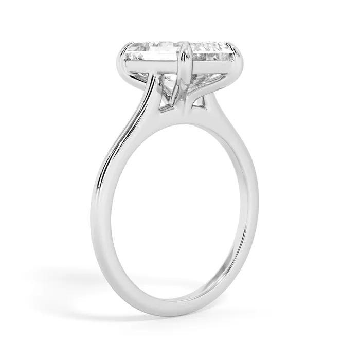deBebians Thin Solitaire Engagement Ring 15mm Wide Rings deBebians Thin Solitaire Engagement Ring 15mm Wide Rings