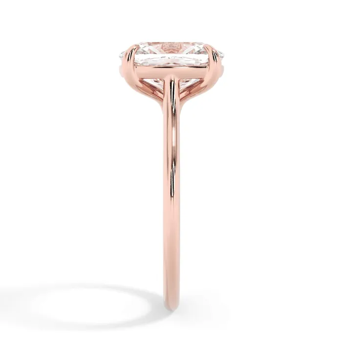 deBebians Thin Solitaire Engagement Ring 15mm Wide Rings deBebians Thin Solitaire Engagement Ring 15mm Wide Rings