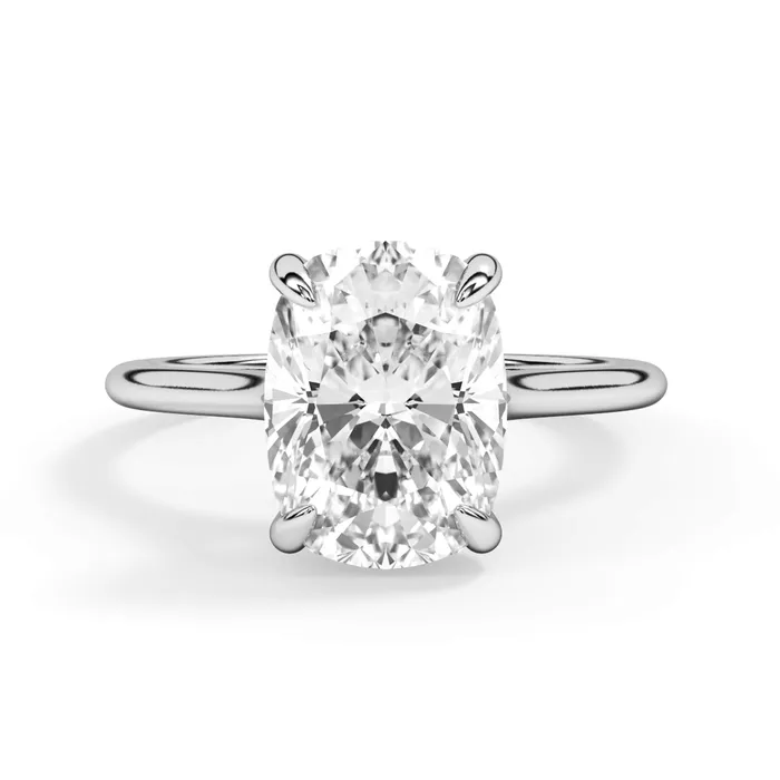 deBebians Thin Solitaire Engagement Ring 15mm Wide Rings deBebians Thin Solitaire Engagement Ring 15mm Wide Rings