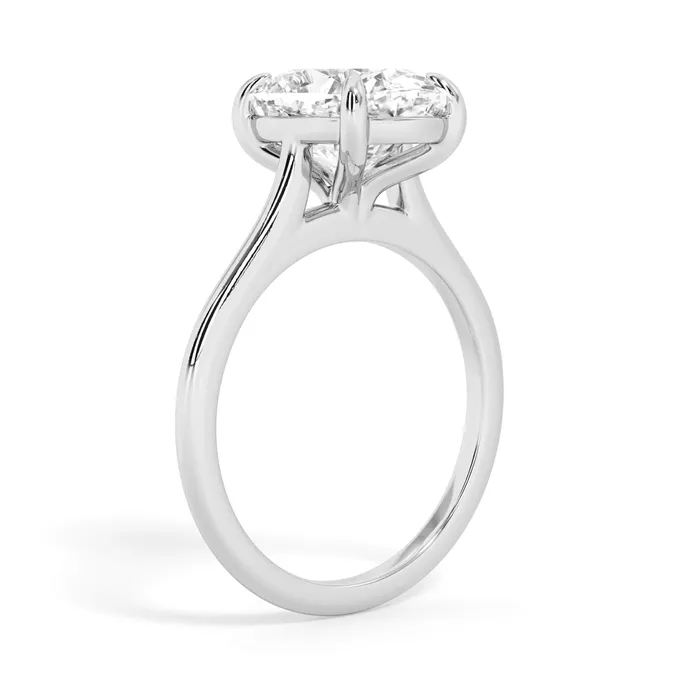 deBebians Thin Solitaire Engagement Ring 15mm Wide Rings deBebians Thin Solitaire Engagement Ring 15mm Wide Rings