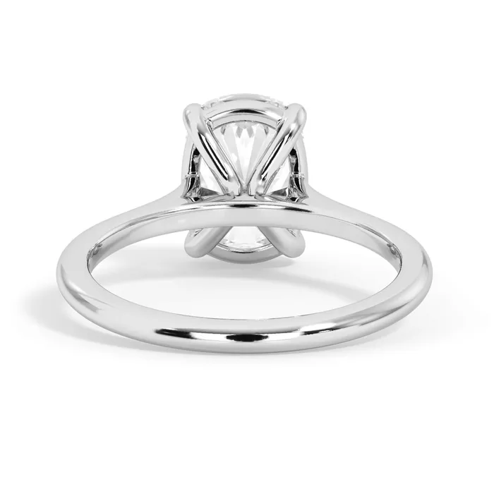deBebians Thin Solitaire Engagement Ring 15mm Wide Rings deBebians Thin Solitaire Engagement Ring 15mm Wide Rings
