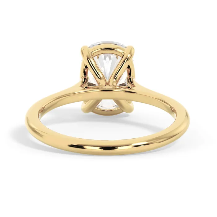 deBebians Thin Solitaire Engagement Ring 15mm Wide Rings deBebians Thin Solitaire Engagement Ring 15mm Wide Rings