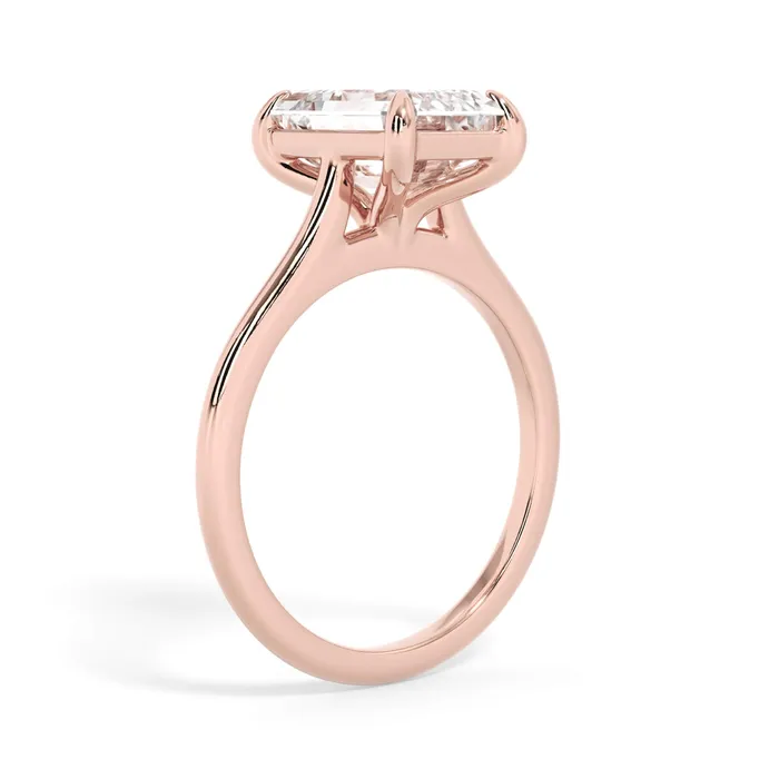 deBebians Thin Solitaire Engagement Ring 15mm Wide Rings deBebians Thin Solitaire Engagement Ring 15mm Wide Rings
