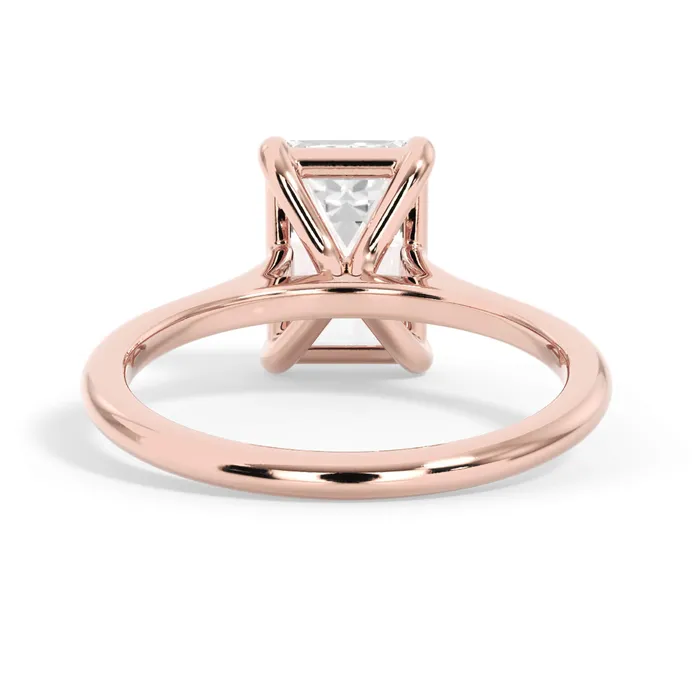 deBebians Thin Solitaire Engagement Ring 15mm Wide Rings deBebians Thin Solitaire Engagement Ring 15mm Wide Rings
