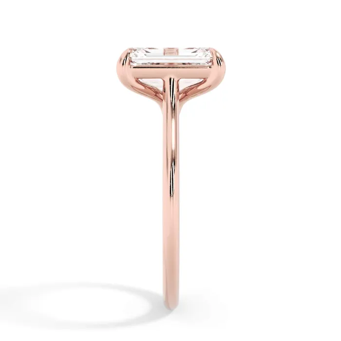 deBebians Thin Solitaire Engagement Ring 15mm Wide Rings deBebians Thin Solitaire Engagement Ring 15mm Wide Rings