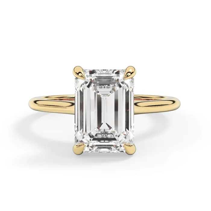 deBebians Thin Solitaire Engagement Ring 15mm Wide Rings deBebians Thin Solitaire Engagement Ring 15mm Wide Rings