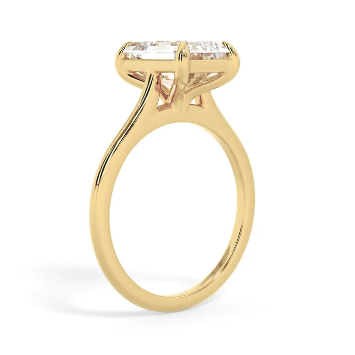 deBebians Thin Solitaire Engagement Ring 15mm Wide Rings deBebians Thin Solitaire Engagement Ring 15mm Wide Rings