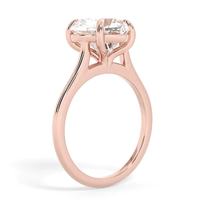 deBebians Thin Solitaire Engagement Ring 15mm Wide Rings deBebians Thin Solitaire Engagement Ring 15mm Wide Rings