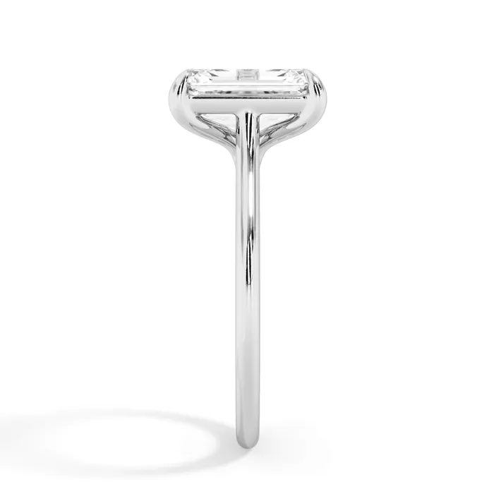 deBebians Thin Solitaire Engagement Ring 15mm Wide Rings deBebians Thin Solitaire Engagement Ring 15mm Wide Rings