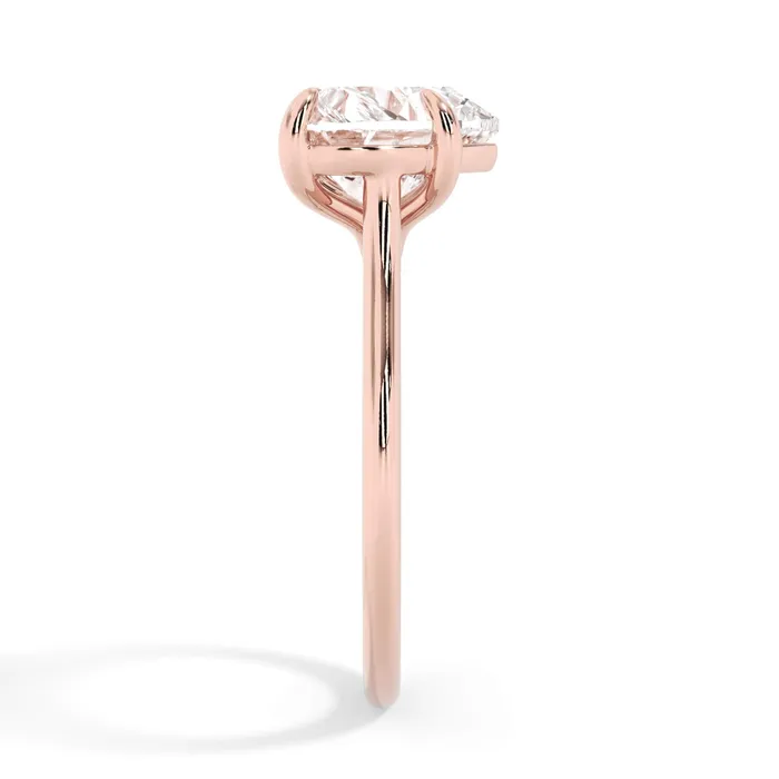 deBebians Thin Solitaire Engagement Ring 15mm Wide Rings deBebians Thin Solitaire Engagement Ring 15mm Wide Rings
