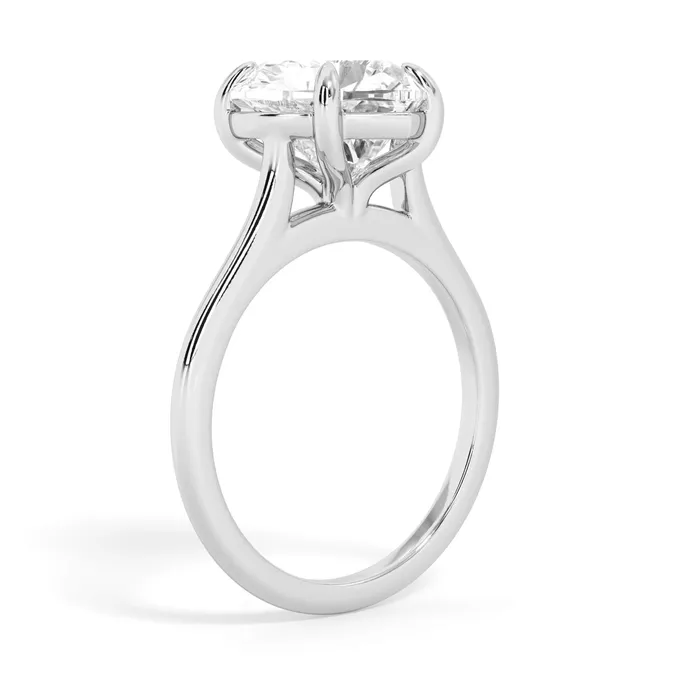 deBebians Thin Solitaire Engagement Ring 15mm Wide Rings deBebians Thin Solitaire Engagement Ring 15mm Wide Rings