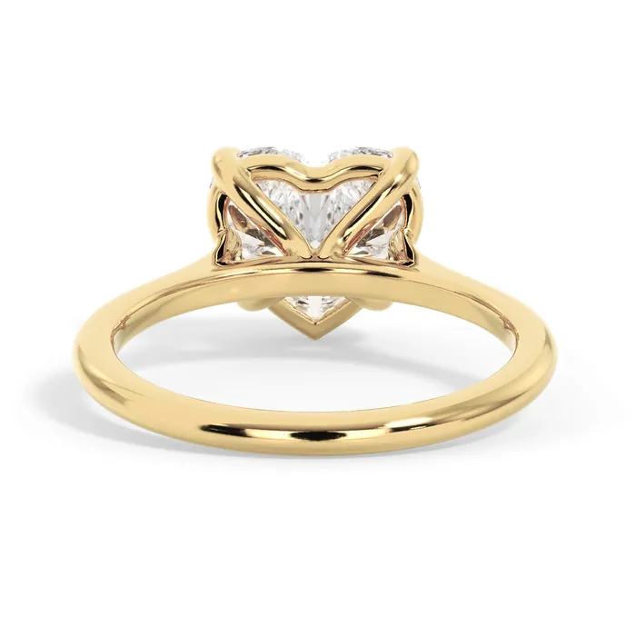 deBebians Thin Solitaire Engagement Ring 15mm Wide Rings deBebians Thin Solitaire Engagement Ring 15mm Wide Rings