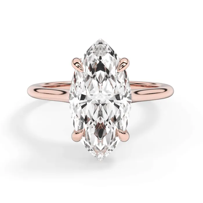 deBebians Thin Solitaire Engagement Ring 15mm Wide Rings deBebians Thin Solitaire Engagement Ring 15mm Wide Rings