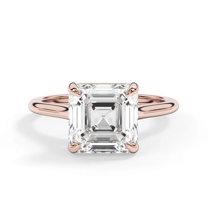 deBebians Thin Solitaire Engagement Ring 15mm Wide Rings deBebians Thin Solitaire Engagement Ring 15mm Wide Rings