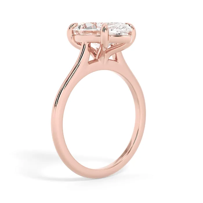 deBebians Thin Solitaire Engagement Ring 15mm Wide Rings deBebians Thin Solitaire Engagement Ring 15mm Wide Rings