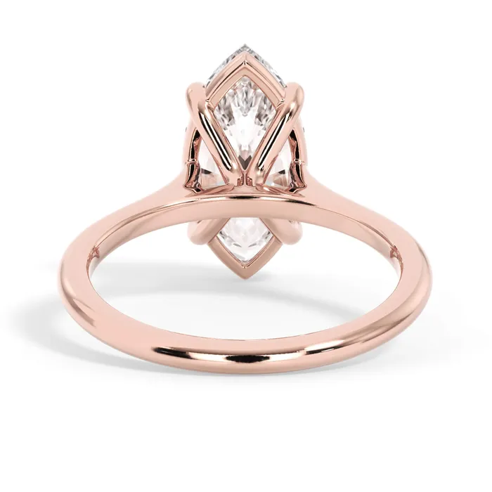 deBebians Thin Solitaire Engagement Ring 15mm Wide Rings deBebians Thin Solitaire Engagement Ring 15mm Wide Rings