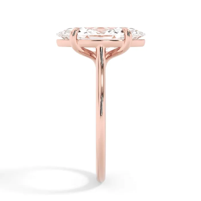 deBebians Thin Solitaire Engagement Ring 15mm Wide Rings deBebians Thin Solitaire Engagement Ring 15mm Wide Rings