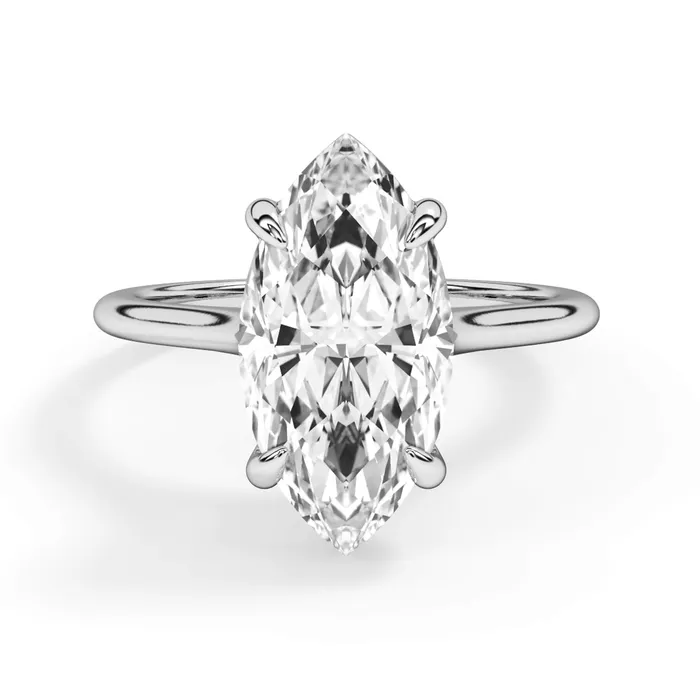 deBebians Thin Solitaire Engagement Ring 15mm Wide Rings deBebians Thin Solitaire Engagement Ring 15mm Wide Rings