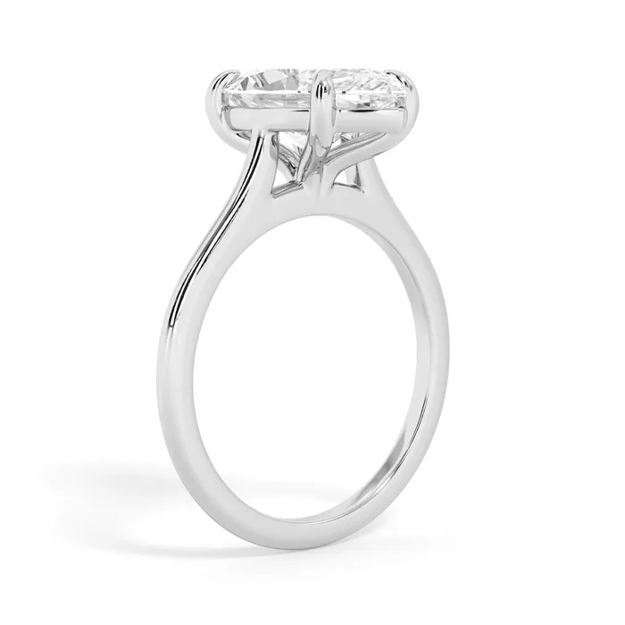 deBebians Thin Solitaire Engagement Ring 15mm Wide Rings deBebians Thin Solitaire Engagement Ring 15mm Wide Rings