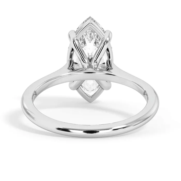 deBebians Thin Solitaire Engagement Ring 15mm Wide Rings deBebians Thin Solitaire Engagement Ring 15mm Wide Rings