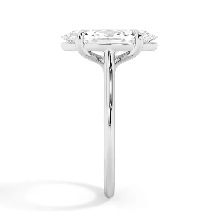 deBebians Thin Solitaire Engagement Ring 15mm Wide Rings deBebians Thin Solitaire Engagement Ring 15mm Wide Rings
