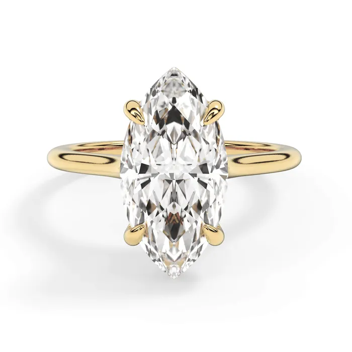 deBebians Thin Solitaire Engagement Ring 15mm Wide Rings deBebians Thin Solitaire Engagement Ring 15mm Wide Rings