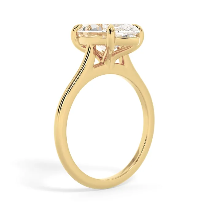 deBebians Thin Solitaire Engagement Ring 15mm Wide Rings deBebians Thin Solitaire Engagement Ring 15mm Wide Rings