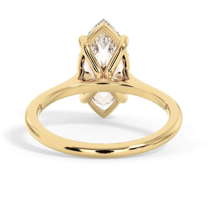 deBebians Thin Solitaire Engagement Ring 15mm Wide Rings deBebians Thin Solitaire Engagement Ring 15mm Wide Rings