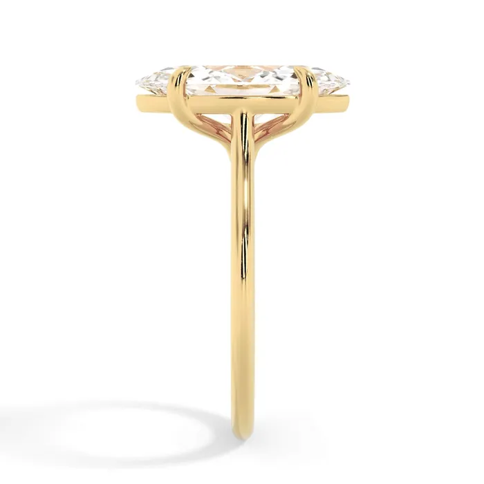 deBebians Thin Solitaire Engagement Ring 15mm Wide Rings deBebians Thin Solitaire Engagement Ring 15mm Wide Rings