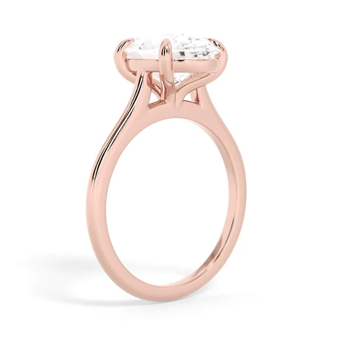 deBebians Thin Solitaire Engagement Ring 15mm Wide Rings deBebians Thin Solitaire Engagement Ring 15mm Wide Rings