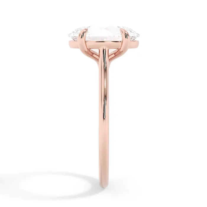 deBebians Thin Solitaire Engagement Ring 15mm Wide Rings deBebians Thin Solitaire Engagement Ring 15mm Wide Rings