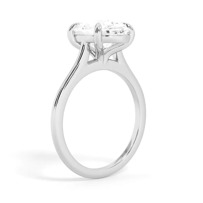 deBebians Thin Solitaire Engagement Ring 15mm Wide Rings deBebians Thin Solitaire Engagement Ring 15mm Wide Rings