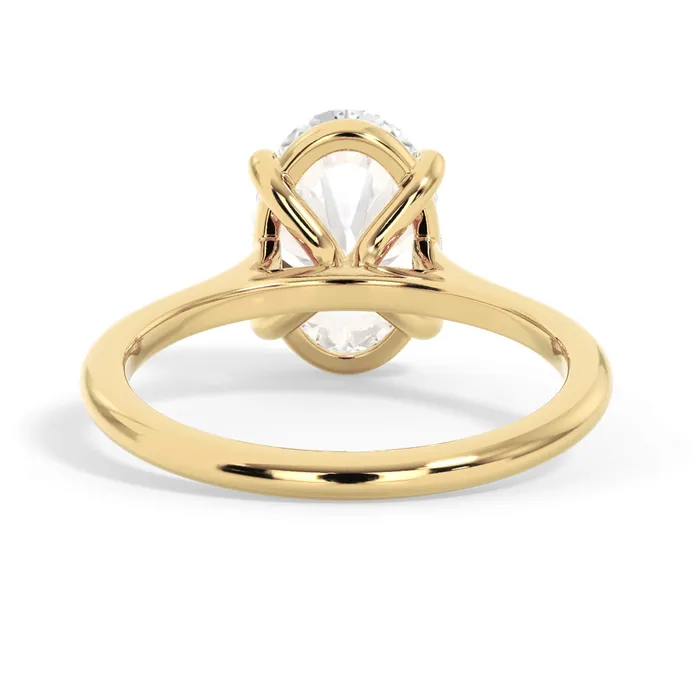 deBebians Thin Solitaire Engagement Ring 15mm Wide Rings deBebians Thin Solitaire Engagement Ring 15mm Wide Rings
