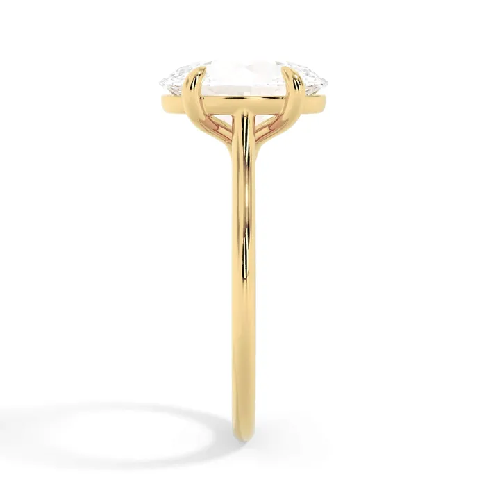 deBebians Thin Solitaire Engagement Ring 15mm Wide Rings deBebians Thin Solitaire Engagement Ring 15mm Wide Rings