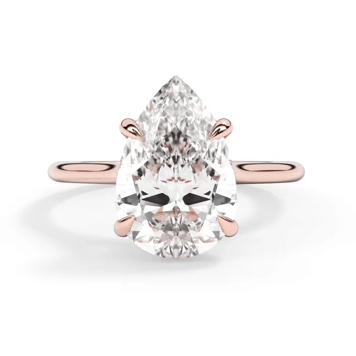 deBebians Thin Solitaire Engagement Ring 15mm Wide Rings deBebians Thin Solitaire Engagement Ring 15mm Wide Rings
