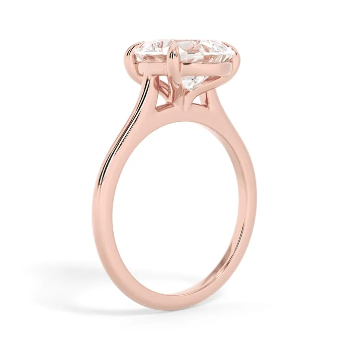 deBebians Thin Solitaire Engagement Ring 15mm Wide Rings deBebians Thin Solitaire Engagement Ring 15mm Wide Rings