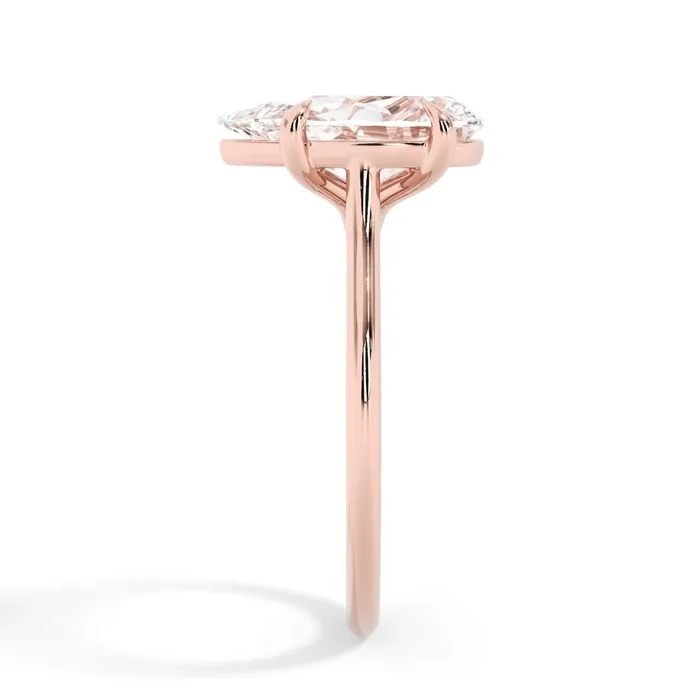 deBebians Thin Solitaire Engagement Ring 15mm Wide Rings deBebians Thin Solitaire Engagement Ring 15mm Wide Rings