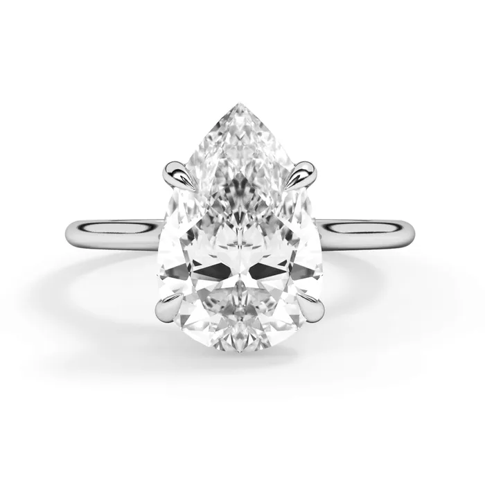 deBebians Thin Solitaire Engagement Ring 15mm Wide Rings deBebians Thin Solitaire Engagement Ring 15mm Wide Rings