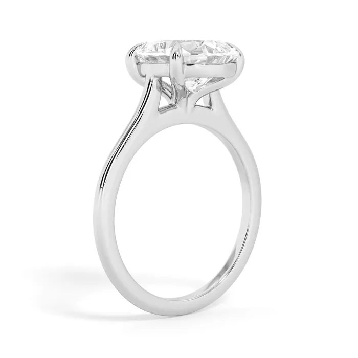 deBebians Thin Solitaire Engagement Ring 15mm Wide Rings deBebians Thin Solitaire Engagement Ring 15mm Wide Rings