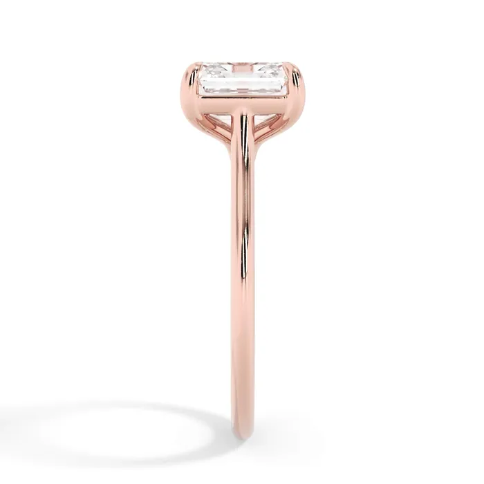 deBebians Thin Solitaire Engagement Ring 15mm Wide Rings deBebians Thin Solitaire Engagement Ring 15mm Wide Rings