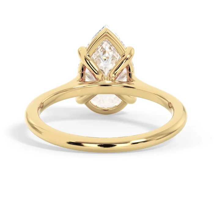deBebians Thin Solitaire Engagement Ring 15mm Wide Rings deBebians Thin Solitaire Engagement Ring 15mm Wide Rings